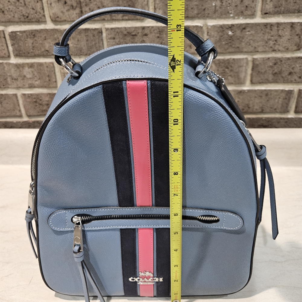 Coach Blue Backpack with Red and Black Stripes - Picture 3 of 6